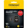 Κάρτα Μνήμης Intenso 512B Micro SD - UHS-I - PREMIUM